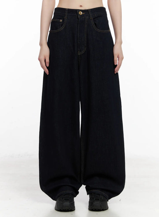 Effortless Wide-Leg Denim Pants