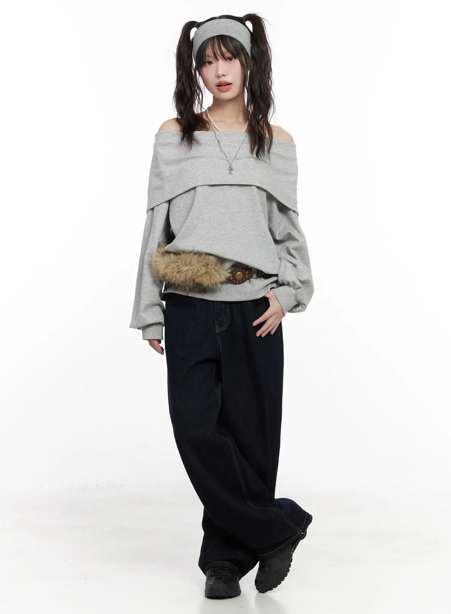 Effortless Wide-Leg Denim Pants