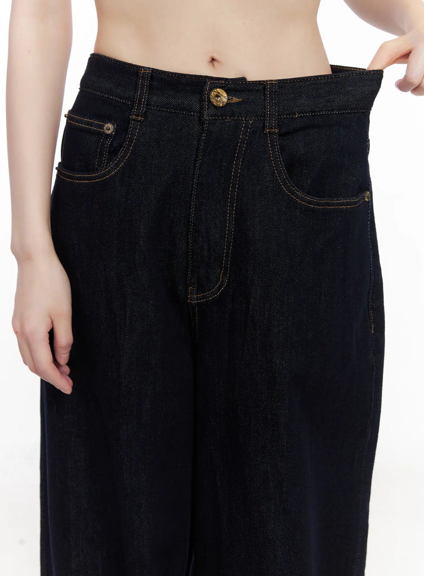 Effortless Wide-Leg Denim Pants