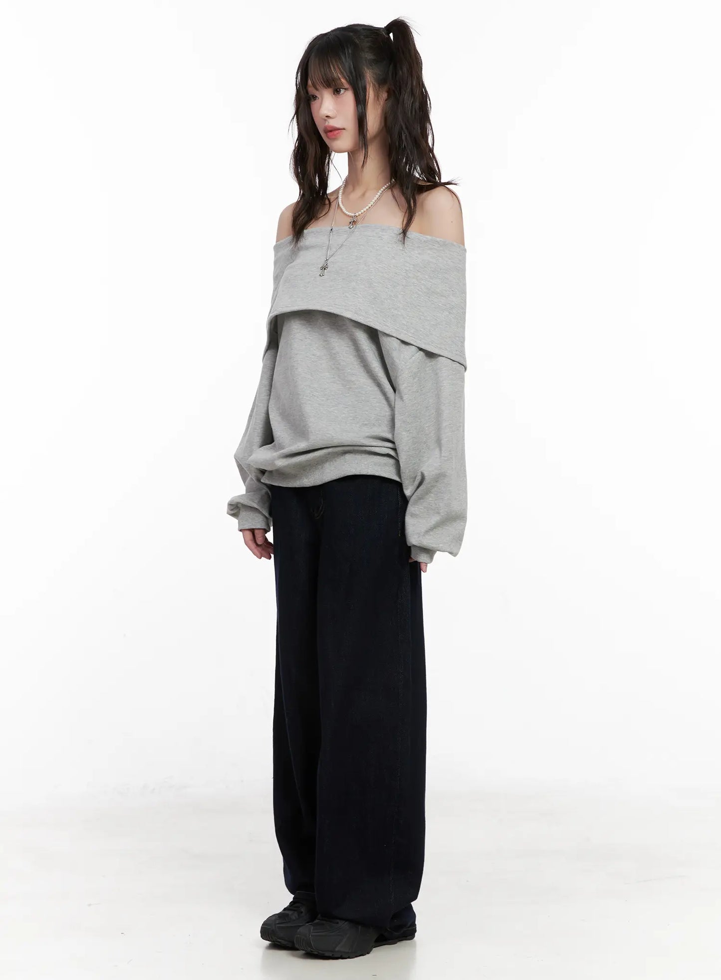 Effortless Wide-Leg Denim Pants