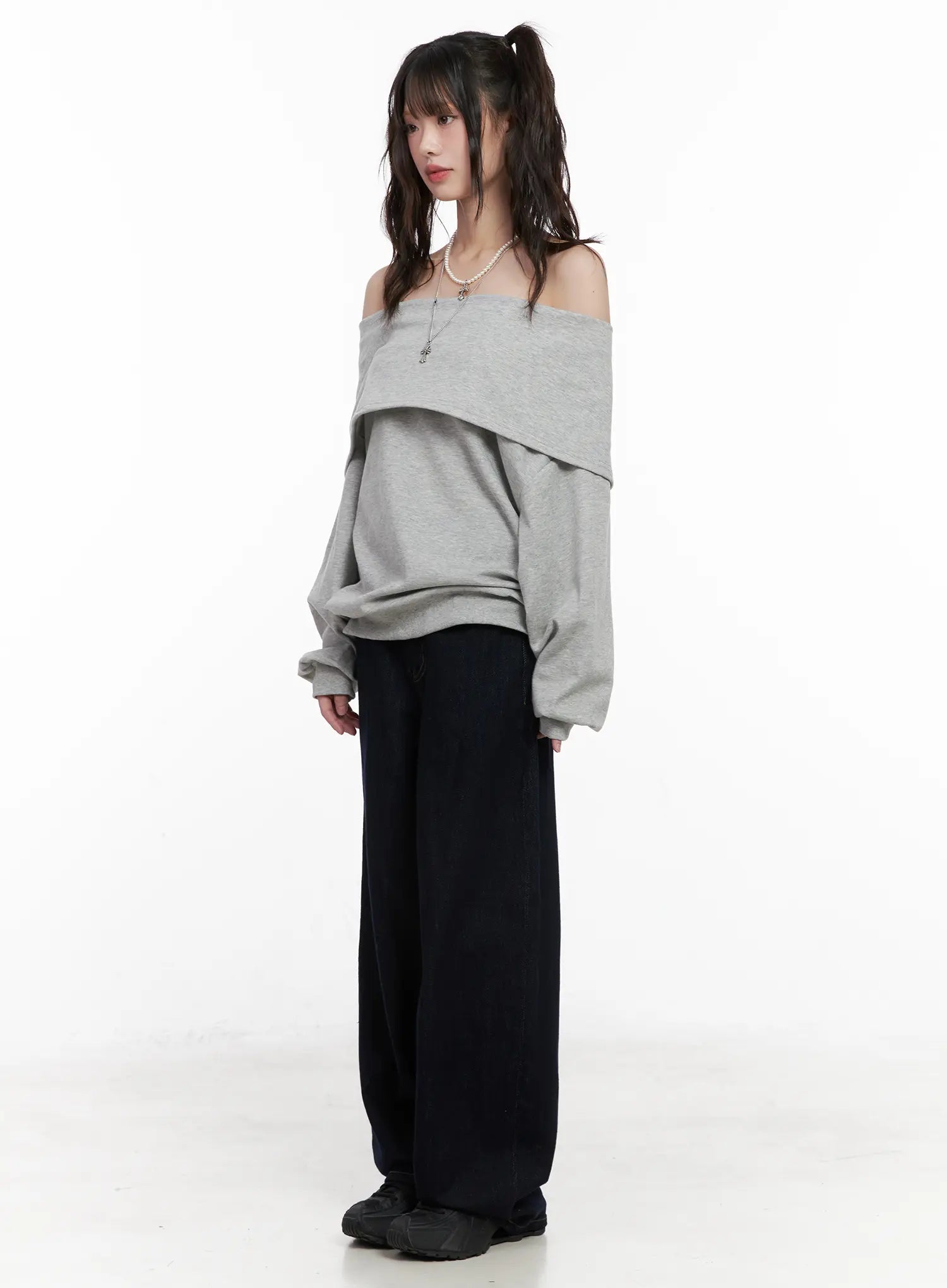 Effortless Wide-Leg Denim Pants