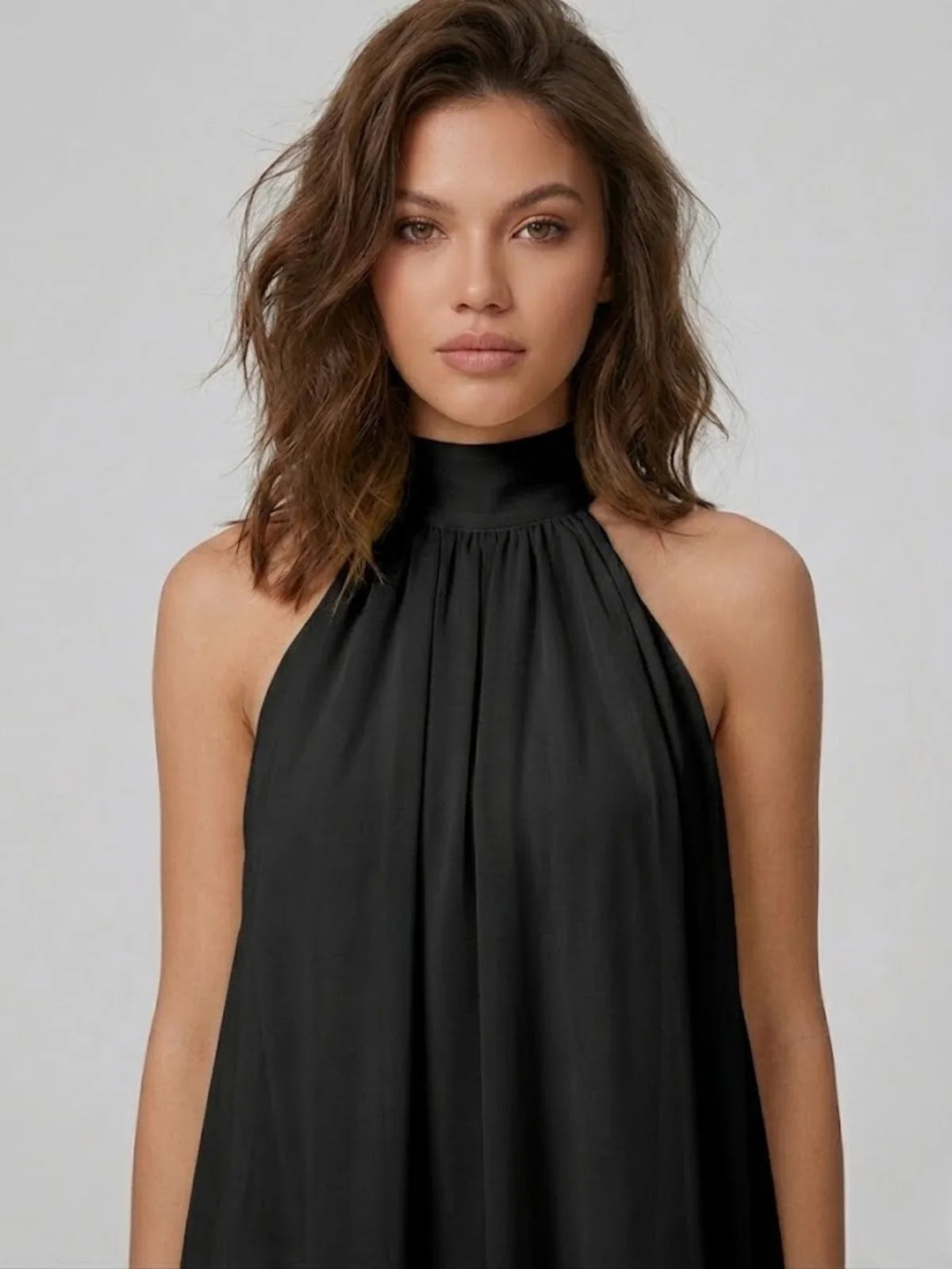 Ethereal Halter Mini Dress