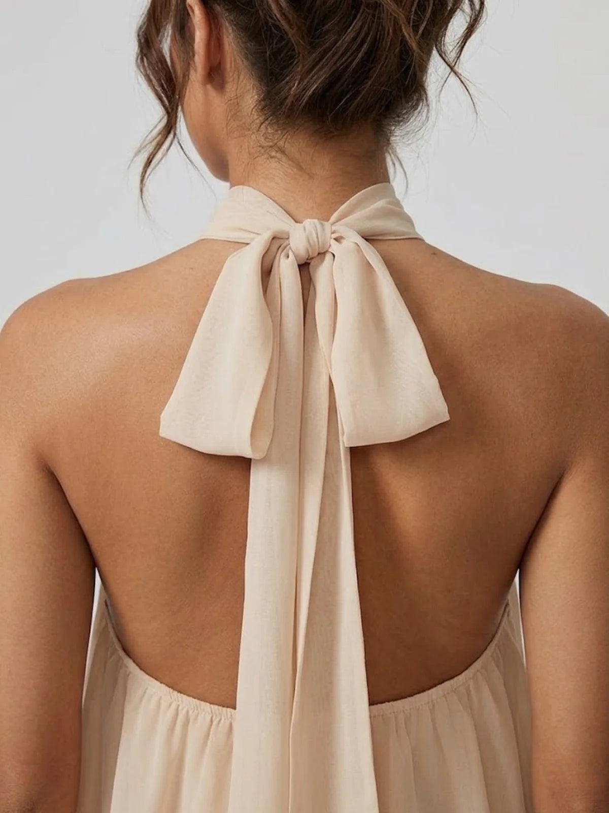 Ethereal Halter Mini Dress