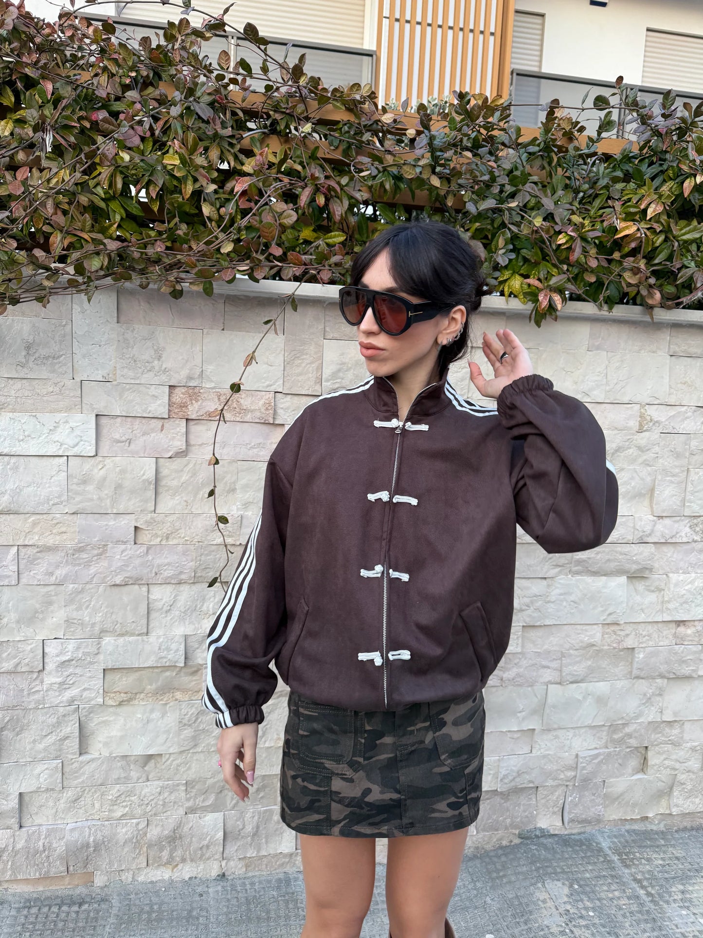Sportliche Chic-Reißverschlussjacke