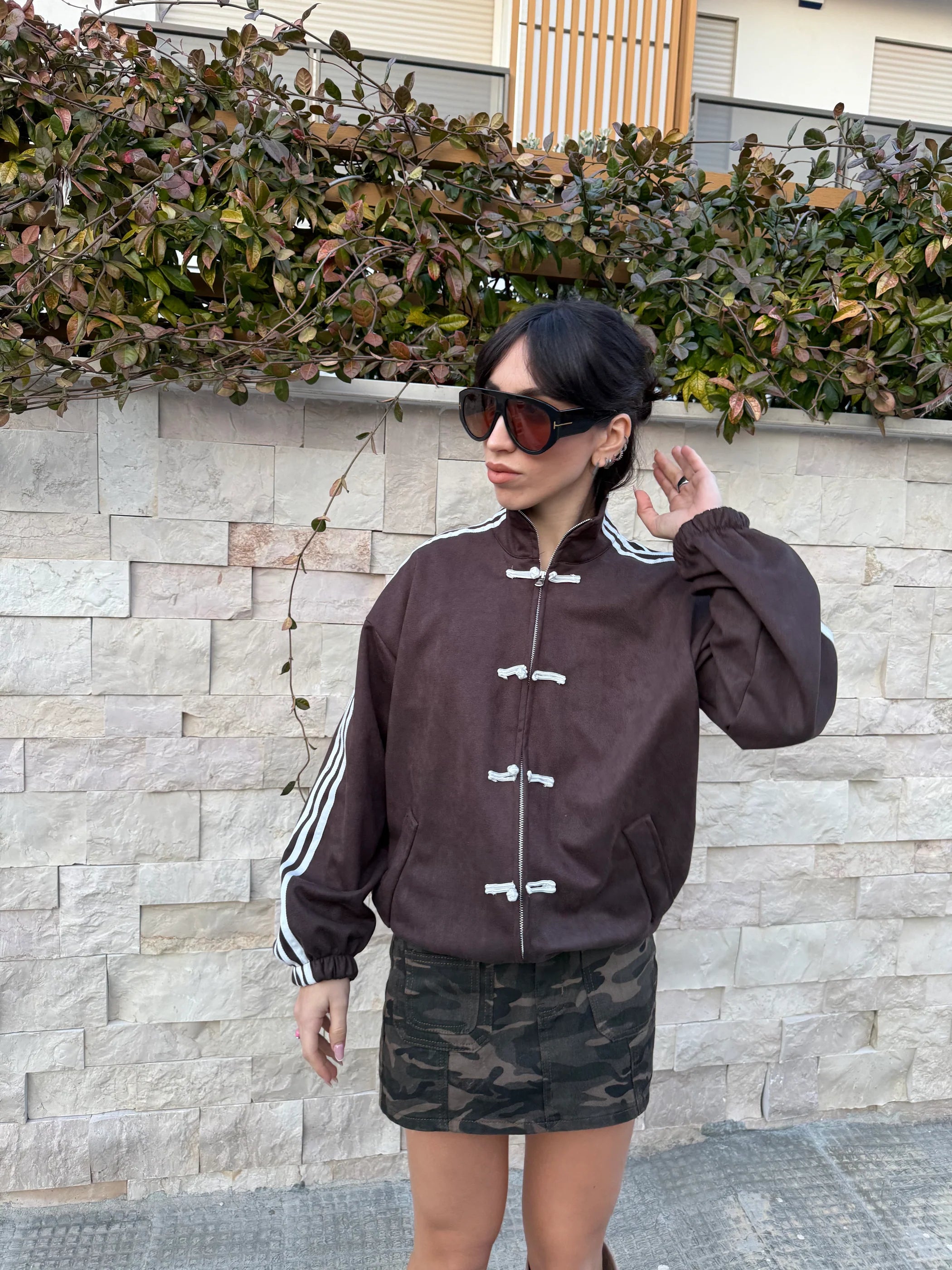 Sportliche Chic-Reißverschlussjacke