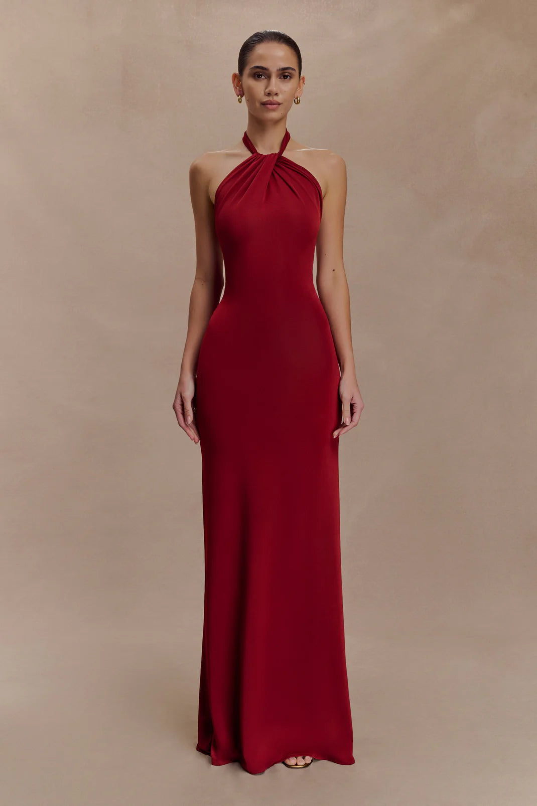 Twisted Halter Maxi Gown
