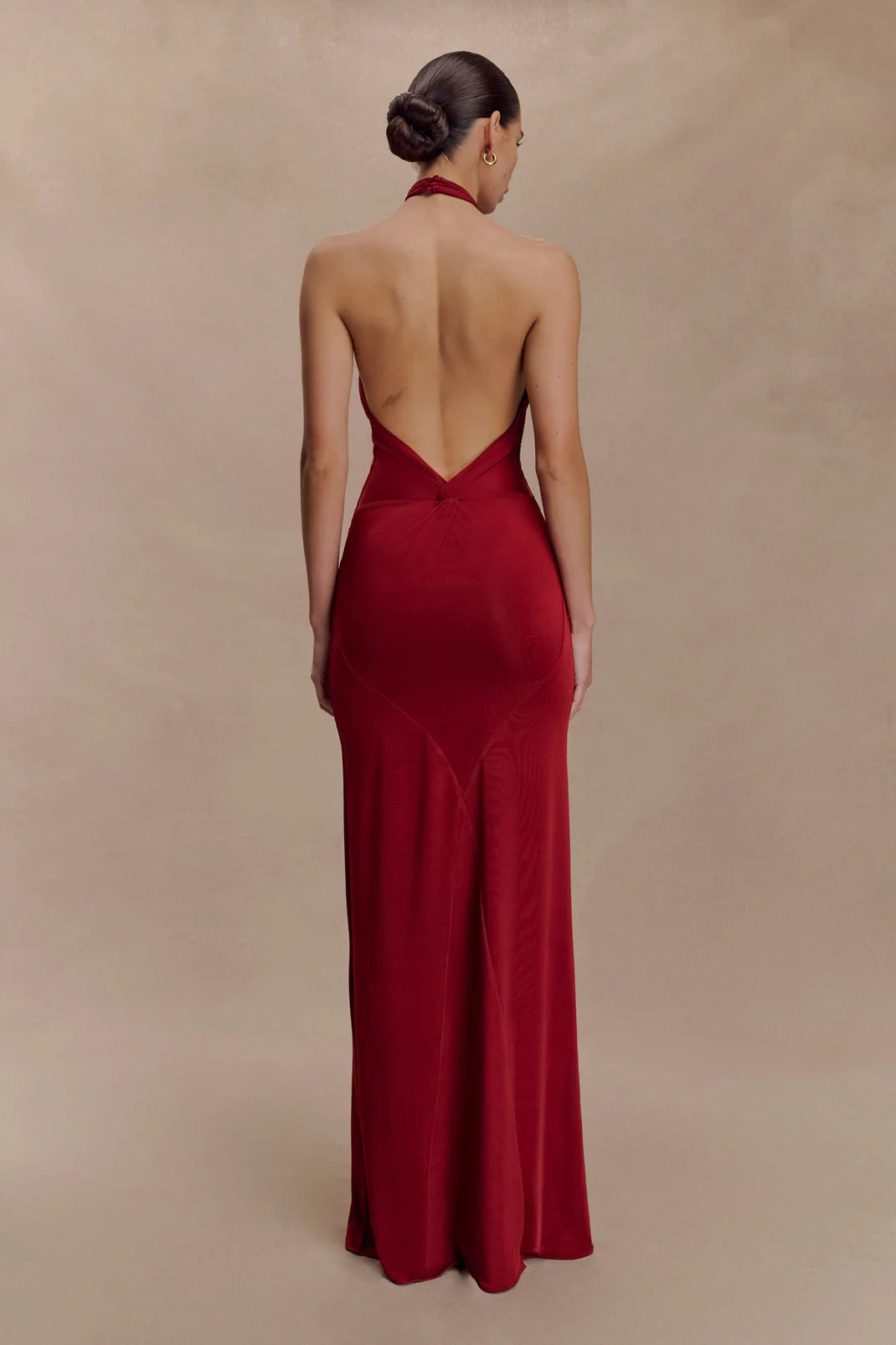 Twisted Halter Maxi Gown