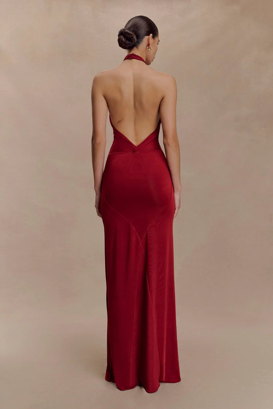 Twisted Halter Maxi Gown