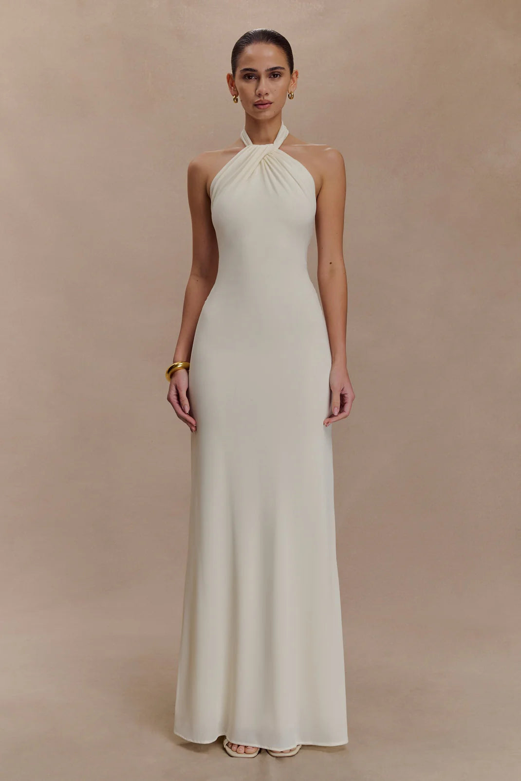 Twisted Halter Maxi Gown