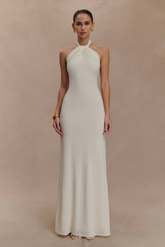 Twisted Halter Maxi Gown