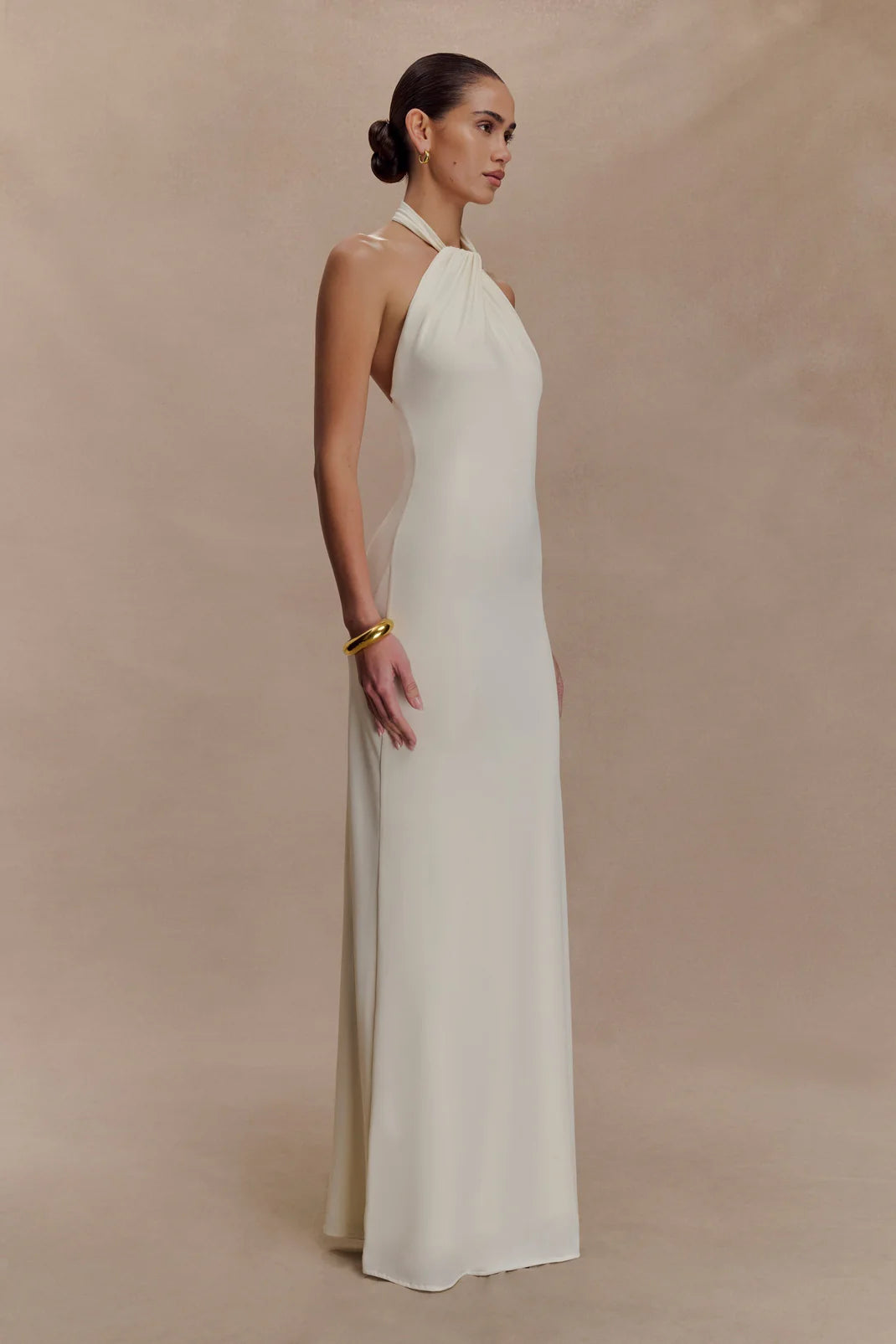 Twisted Halter Maxi Gown