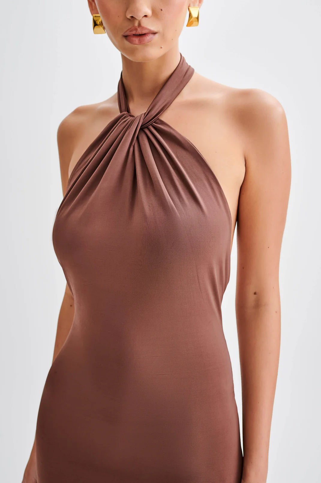 Twisted Halter Maxi Gown