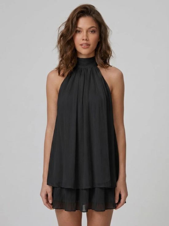 Ethereal Halter Mini Dress