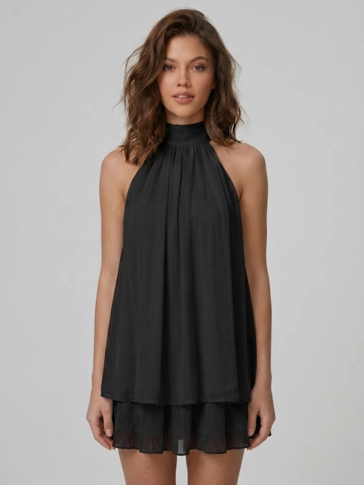 Ethereal Halter Mini Dress