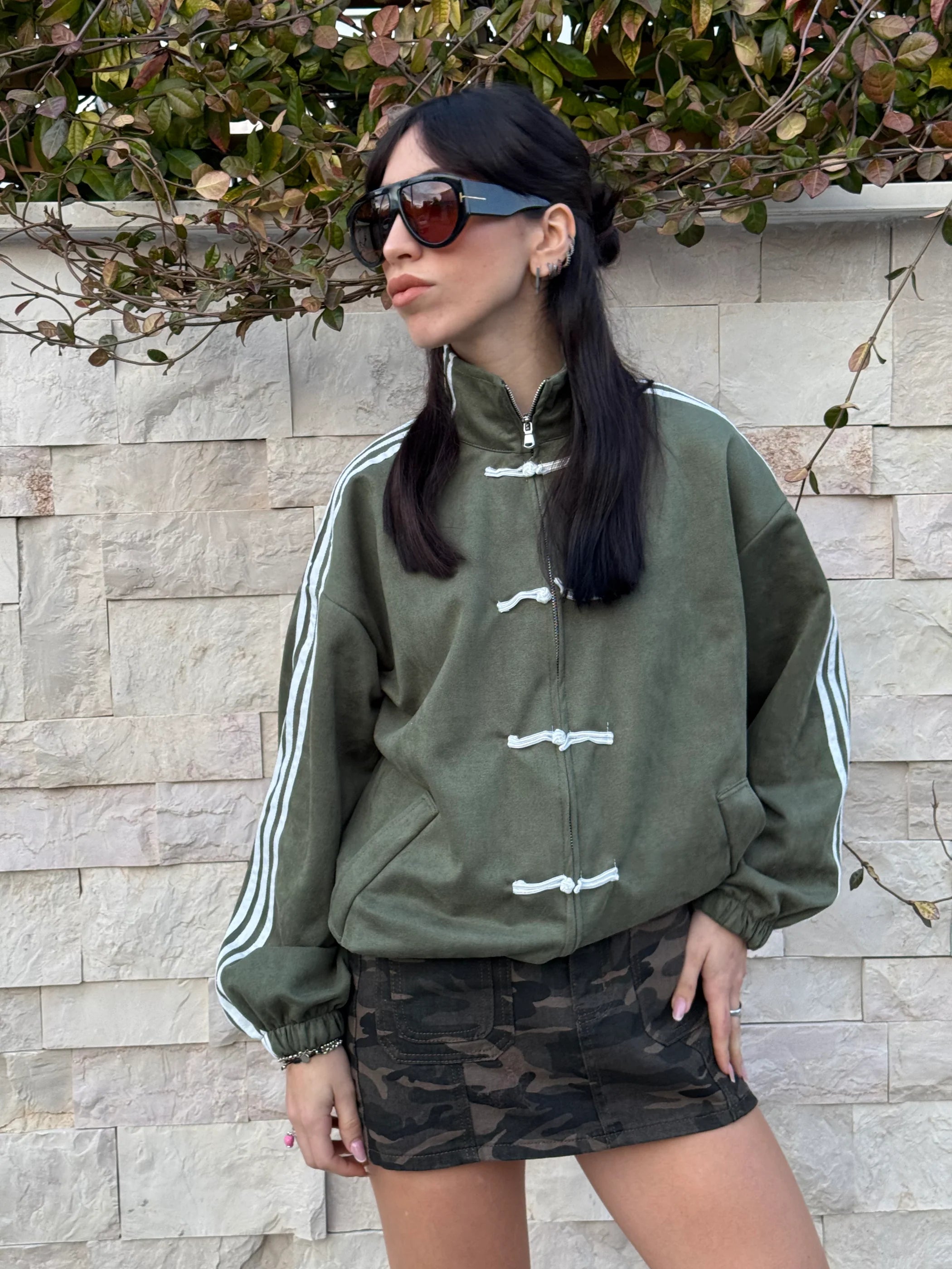 Sportliche Chic-Reißverschlussjacke