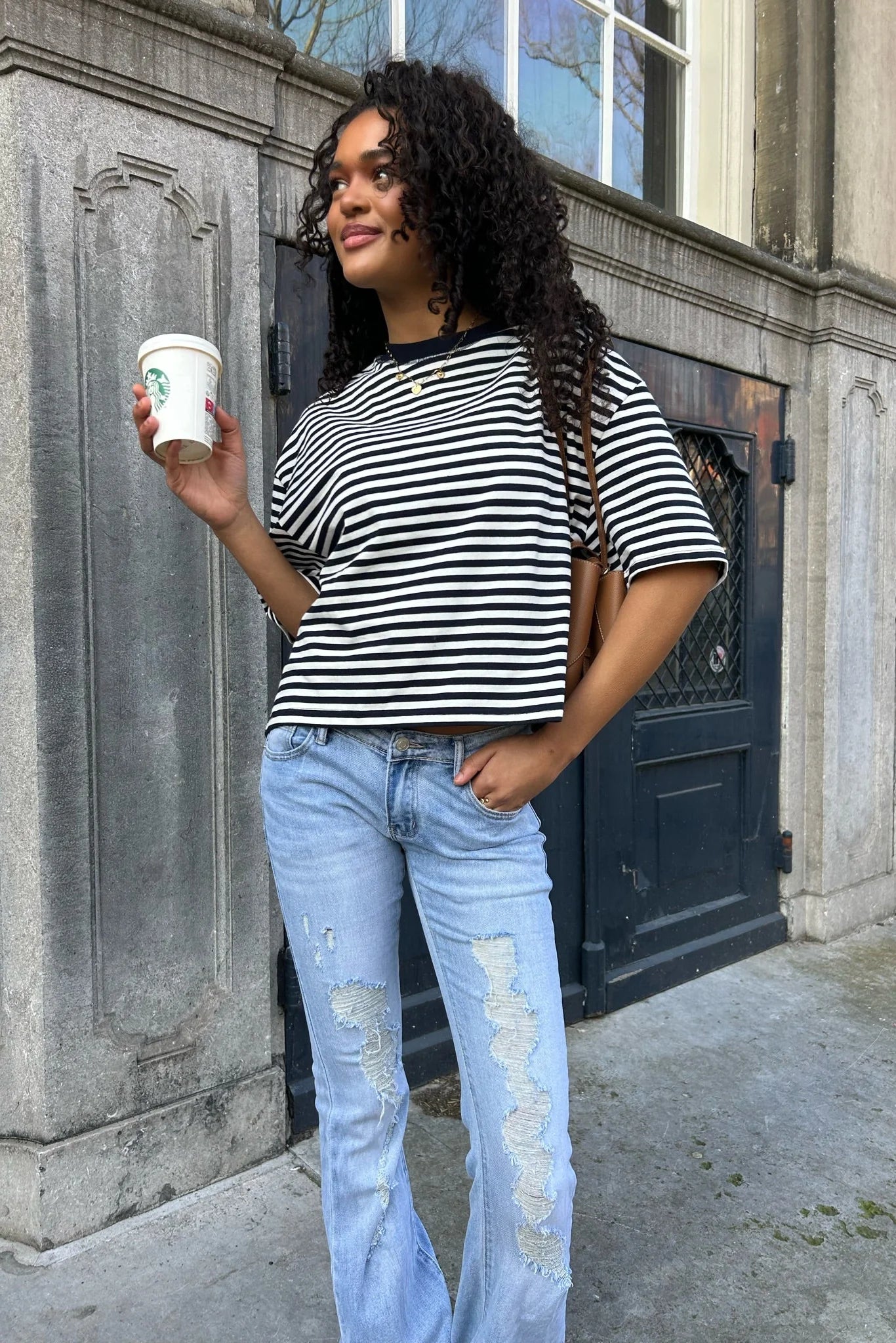 Striped Boxy Tee