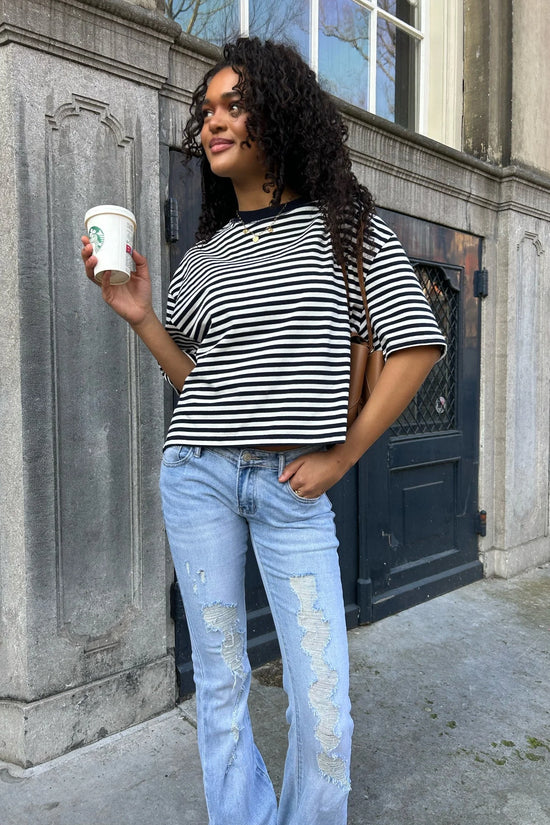 Striped Boxy Tee