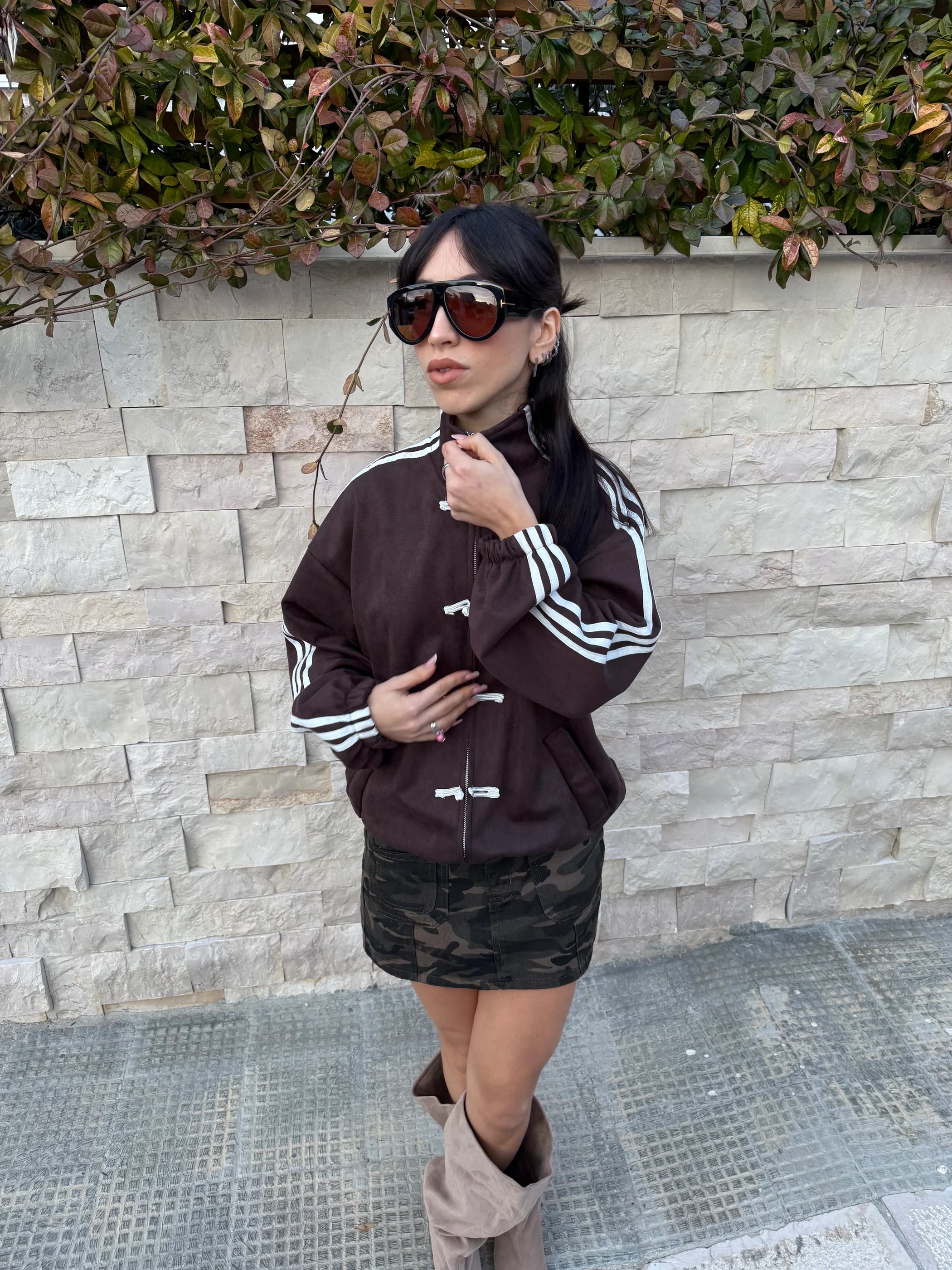 Sportliche Chic-Reißverschlussjacke