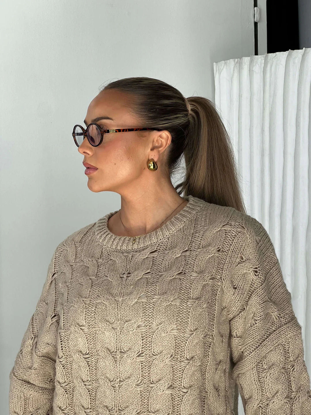 Effortless Charm Chunky Knit Sweater