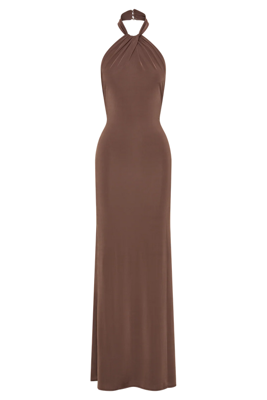 Twisted Halter Maxi Gown