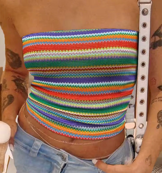 Chromatische Wellen Tube-Top