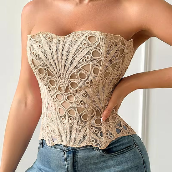 Sculpted Grace Strapless Top