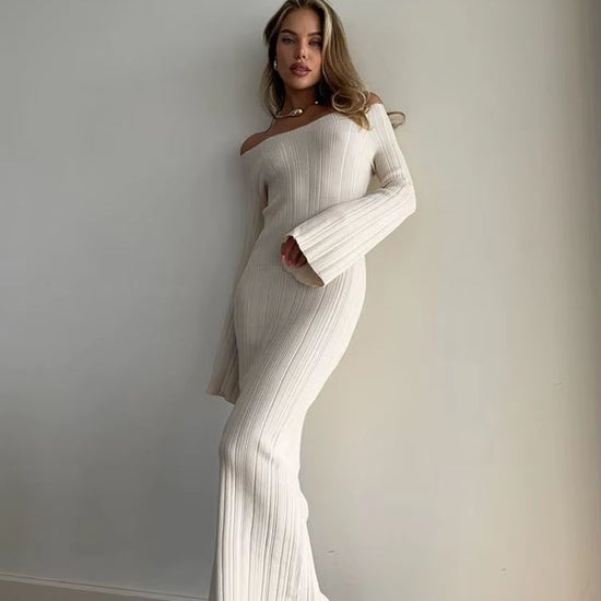 Geformtes Eleganz Strickkleid