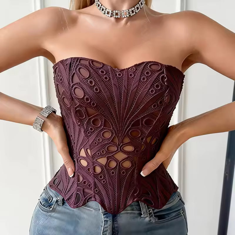 Sculpted Grace Strapless Top