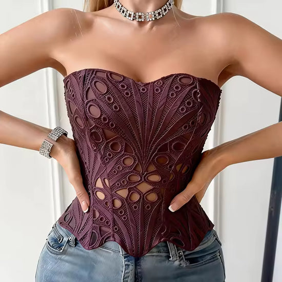 Sculpted Grace Strapless Top