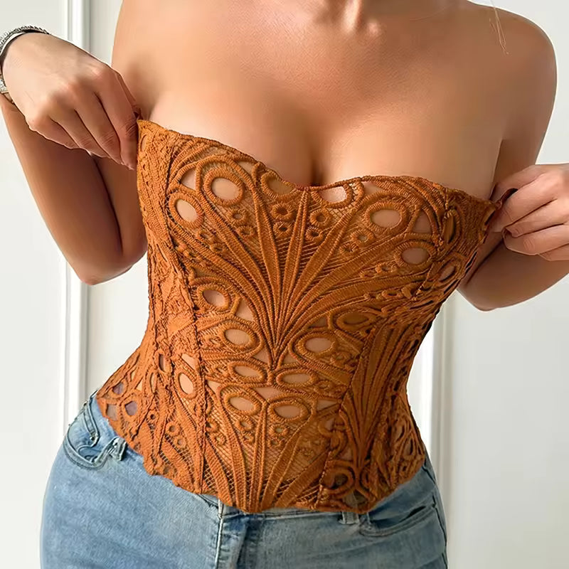 Sculpted Grace Strapless Top