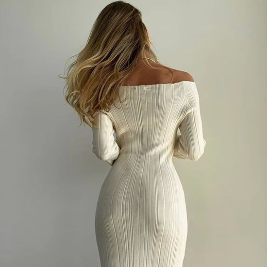 Geformtes Eleganz Strickkleid
