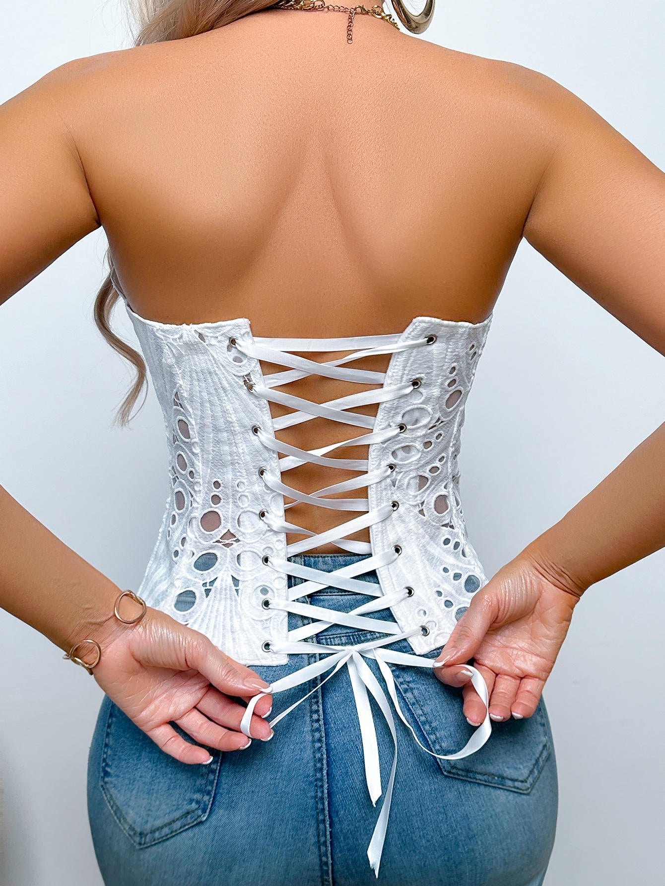 Sculpted Grace Strapless Top