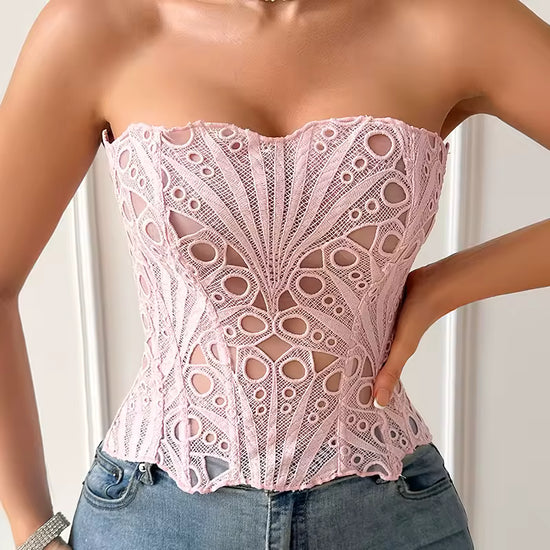 Sculpted Grace Strapless Top