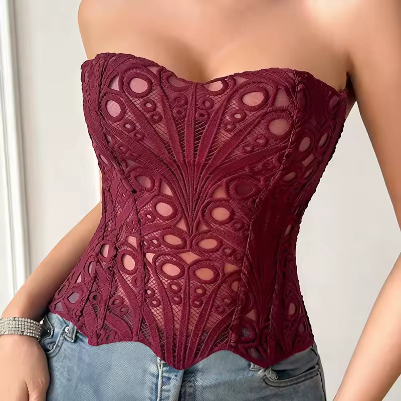 Sculpted Grace Strapless Top
