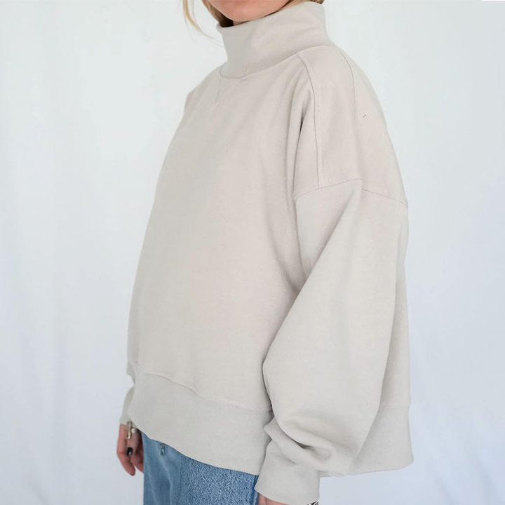 Natural Grace High-Neck Sweatshirt