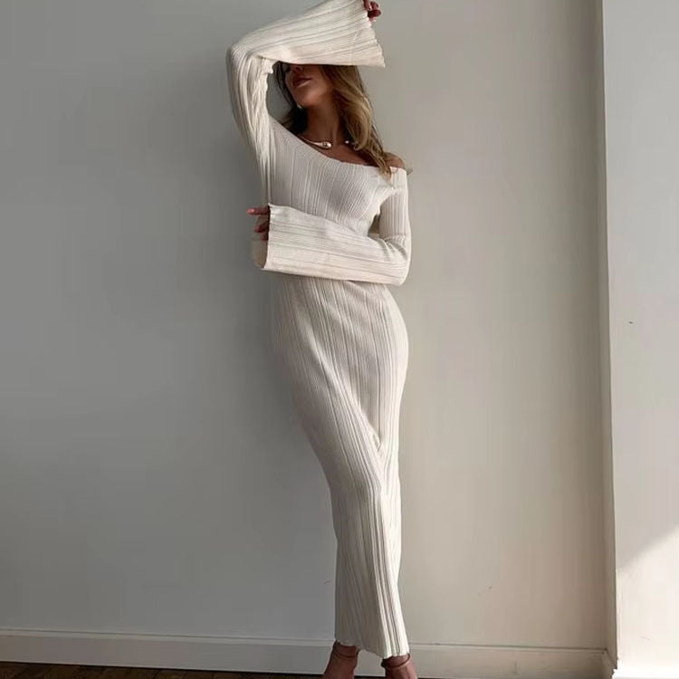 Geformtes Eleganz Strickkleid