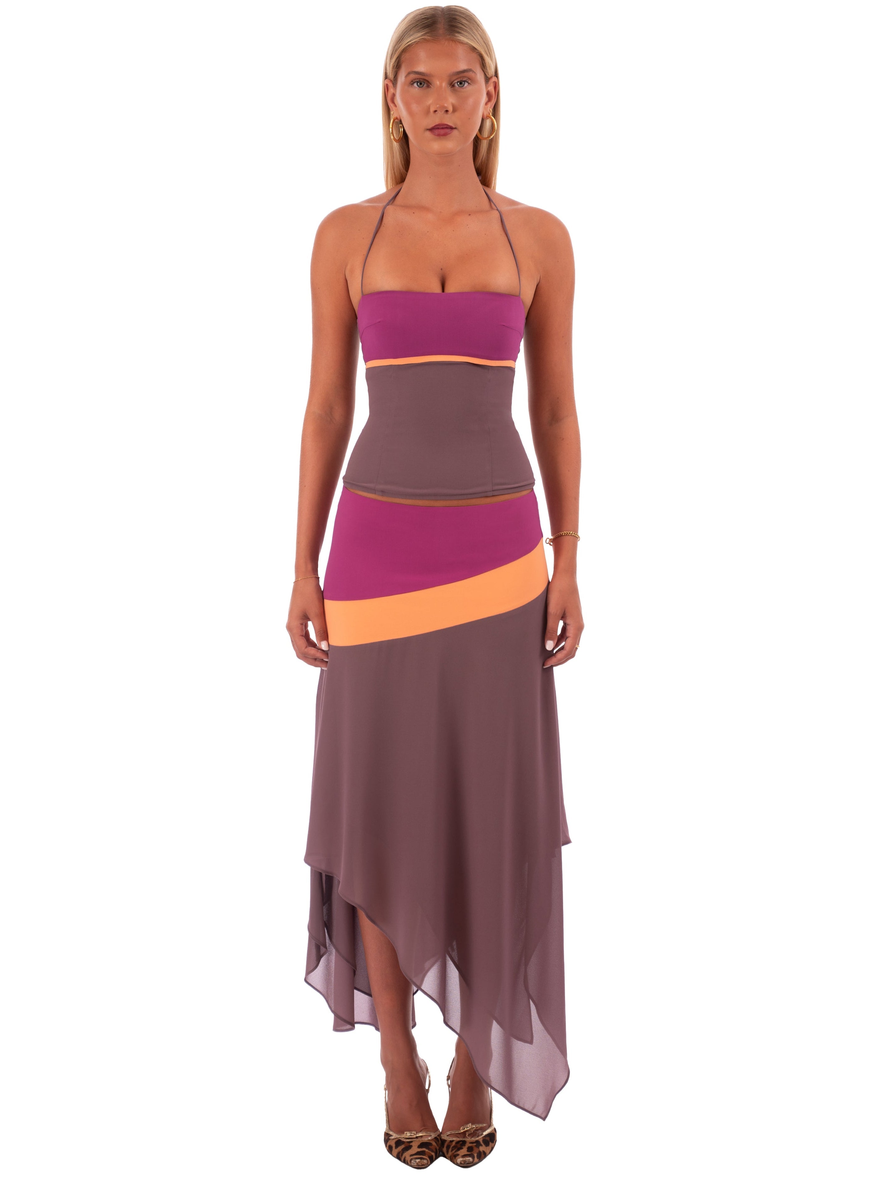 Zweiteiliges Colorblock-Set