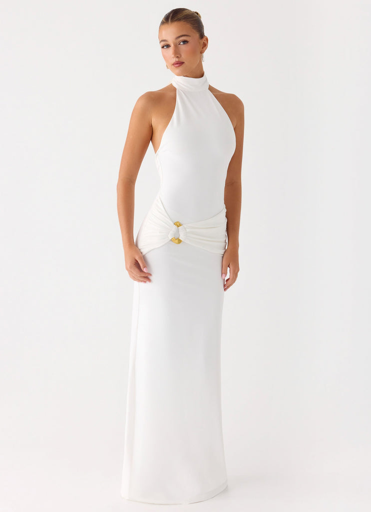 Orchid Halter Maxi Gown