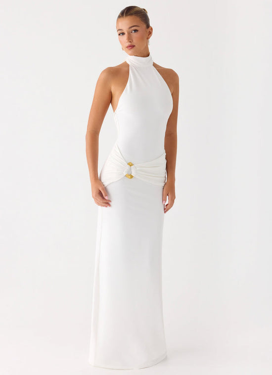 Orchid Halter Maxi Gown