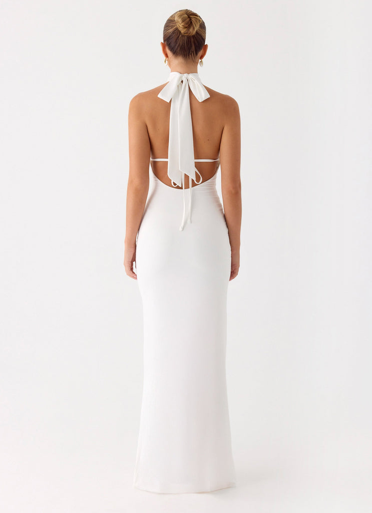 Orchid Halter Maxi Gown