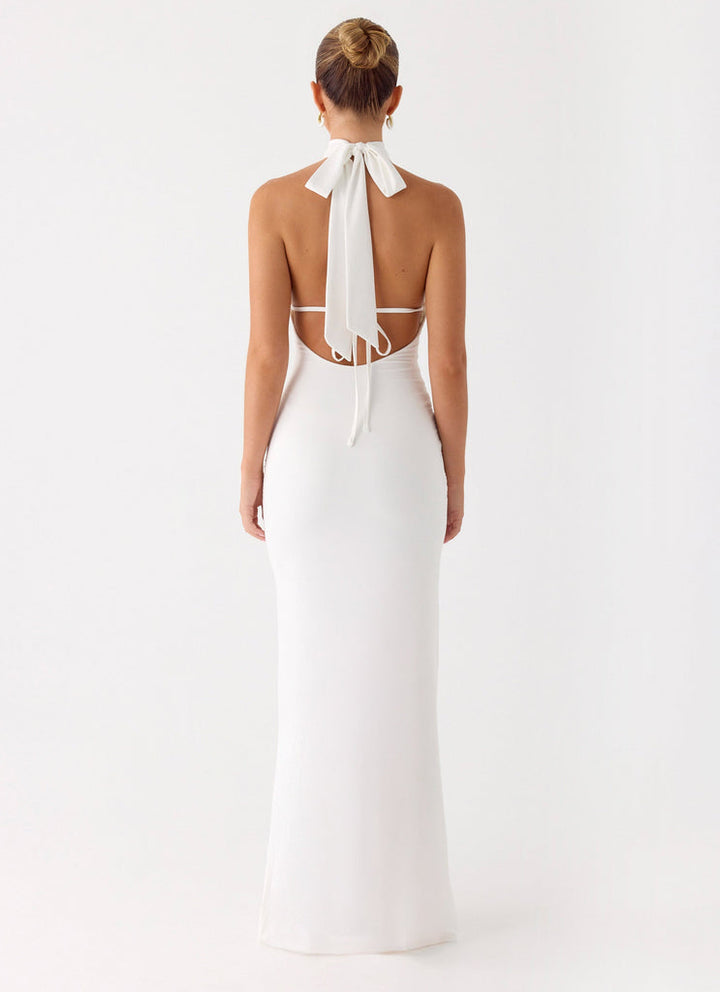 Orchid Halter Maxi Gown