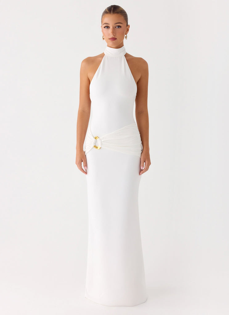 Orchid Halter Maxi Gown