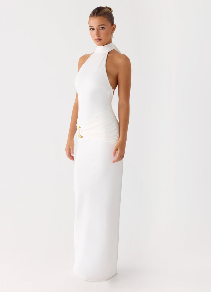 Orchid Halter Maxi Gown