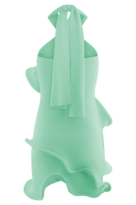 Ruffle Halter Mini Dress