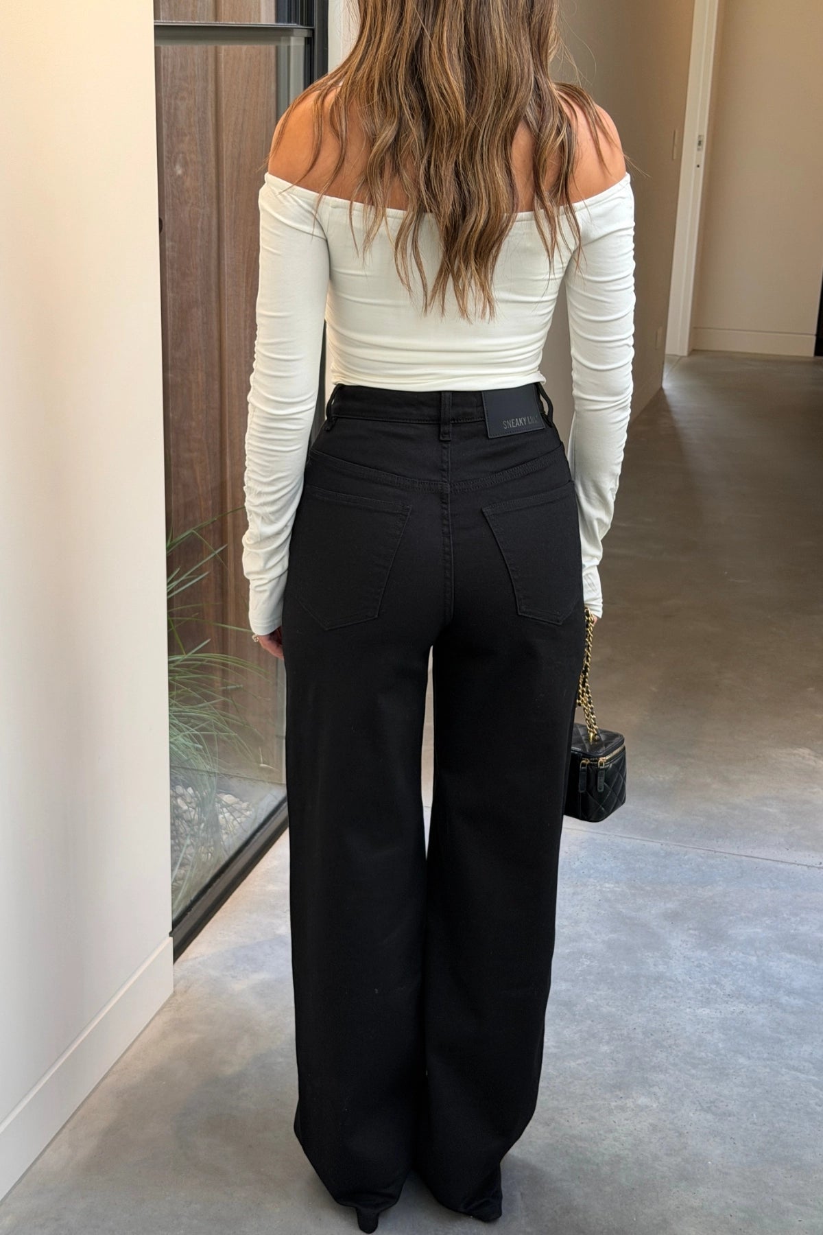 Off-Shoulder Ruched Long Sleeve Top