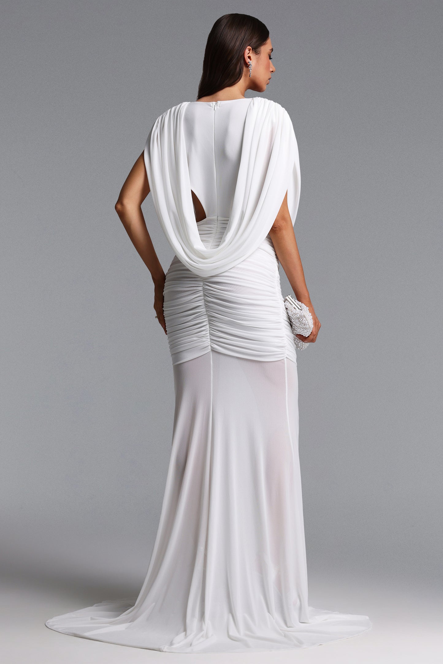 Crimson Drape Gown