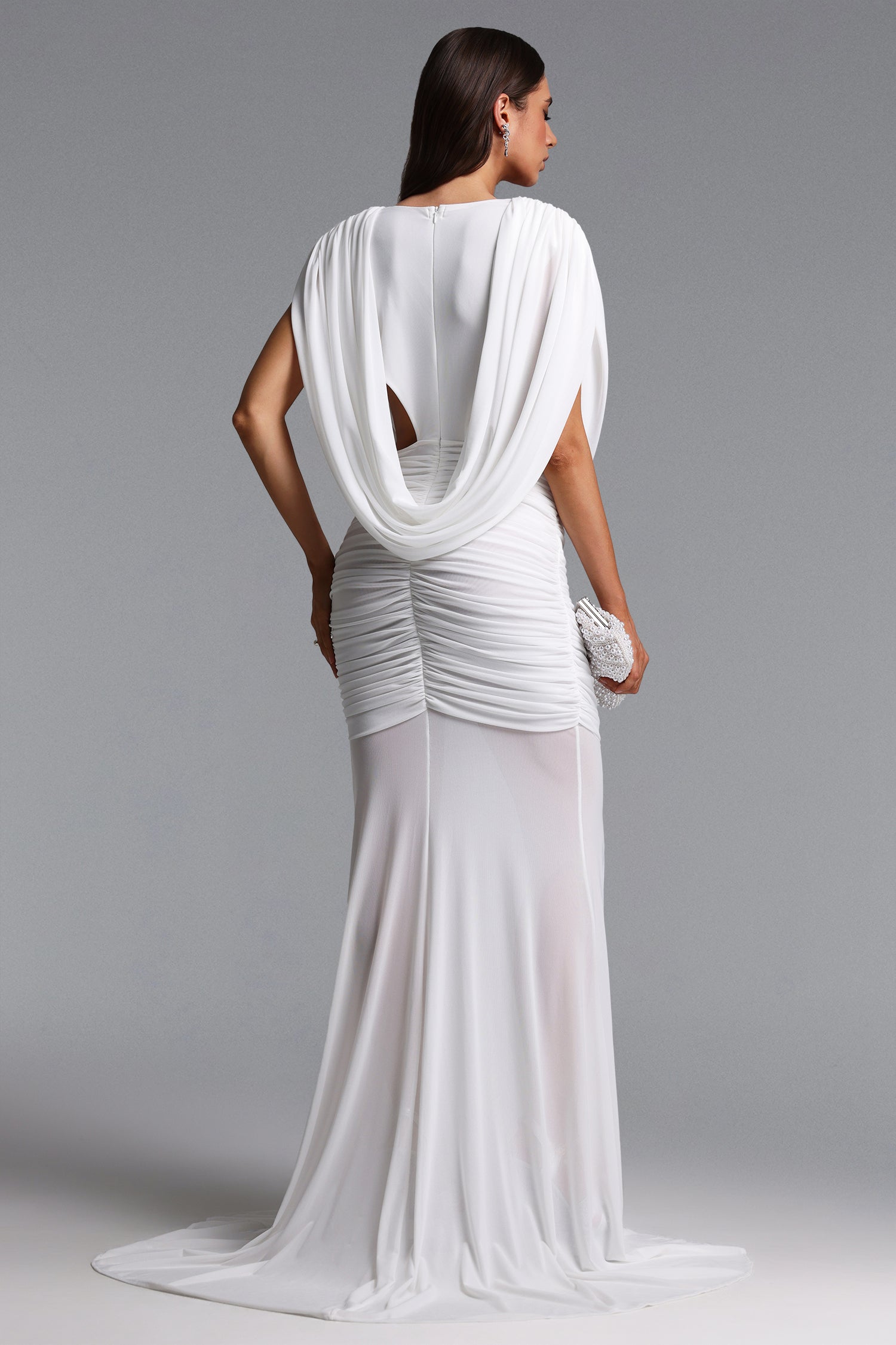 Crimson Drape Gown