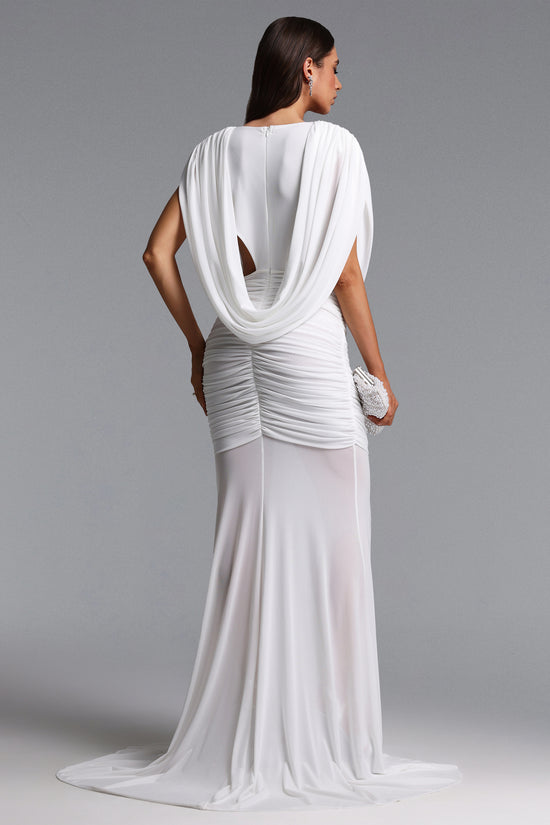 Crimson Drape Gown