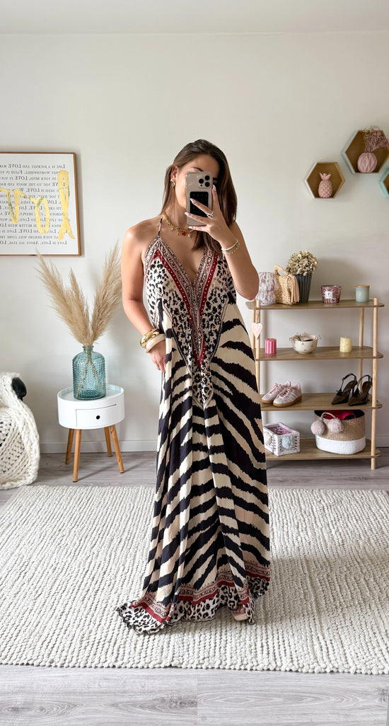 Léonie Maxi Dress - Zebra