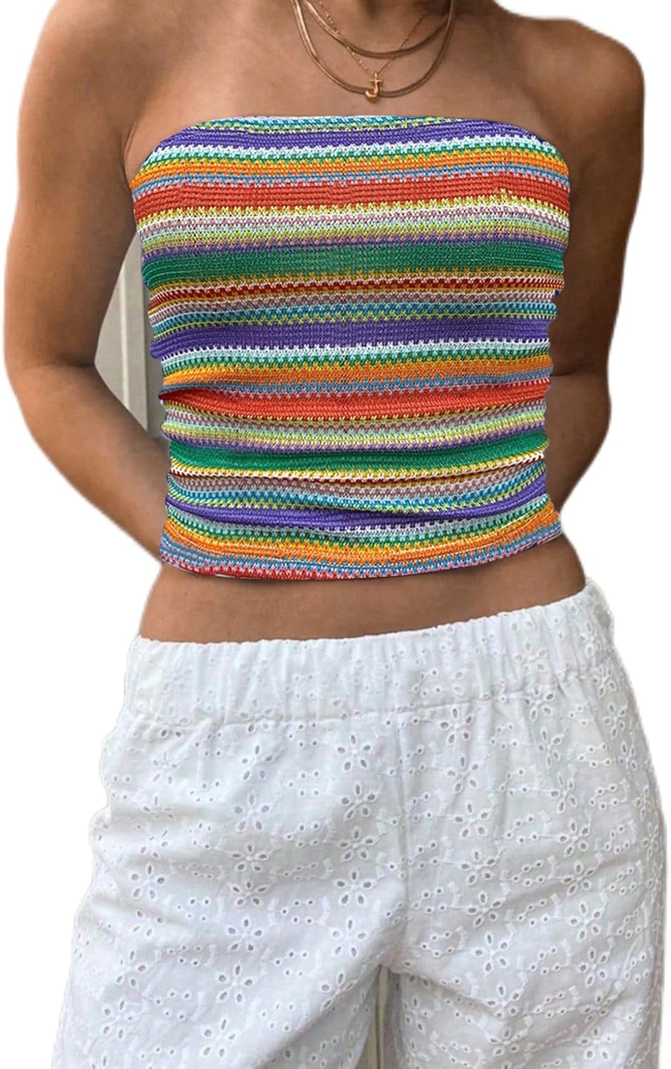 Chromatische Wellen Tube-Top